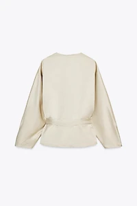 ZW COLLECTION LINEN WRAP BLOUSE