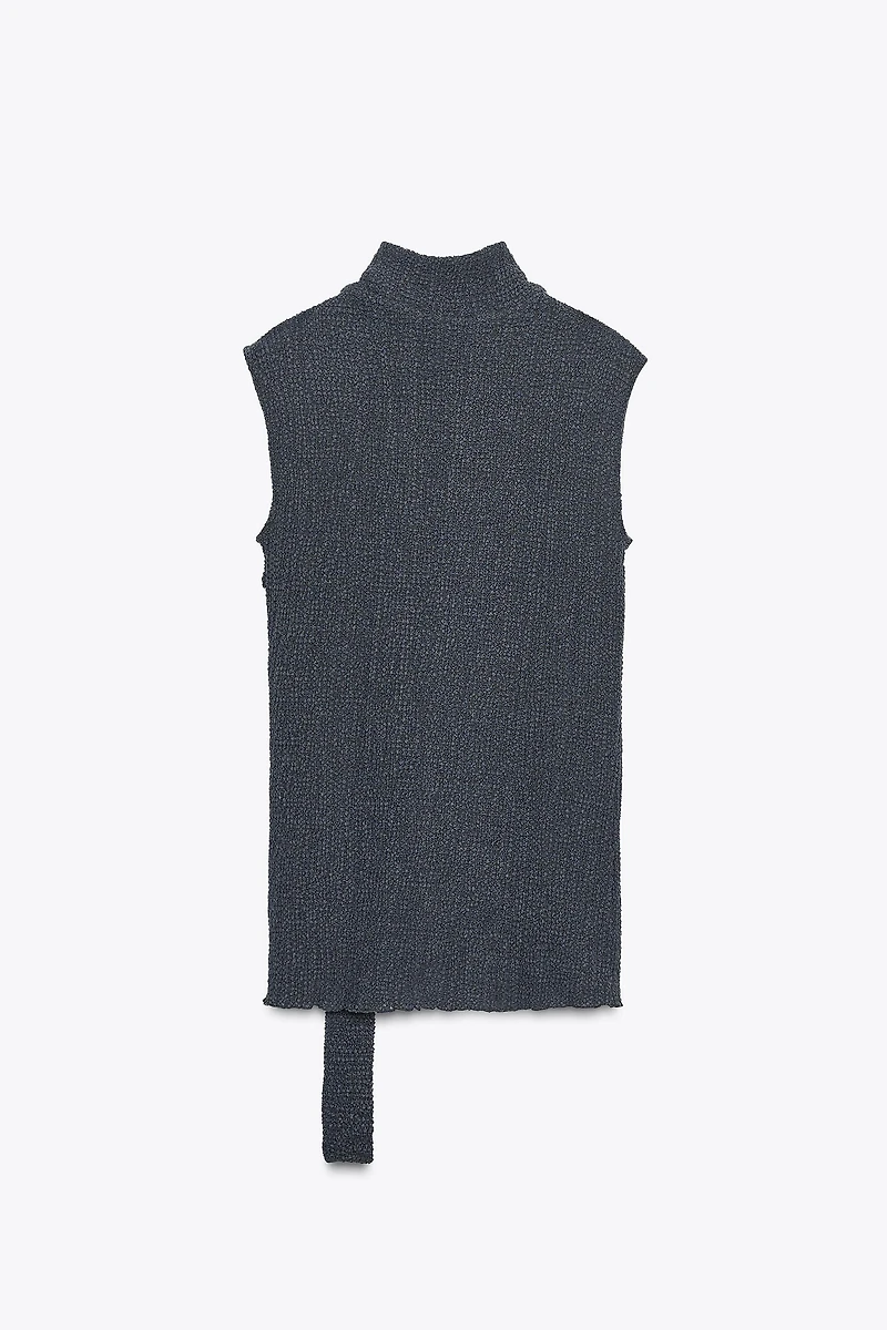 TOP FOULARD TEXTURÉ