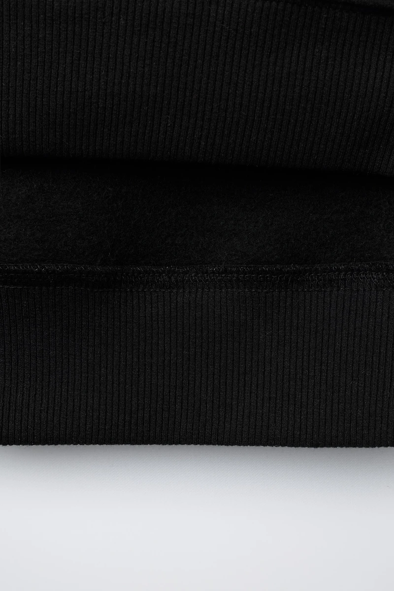 DOUBLE SLEEVE HOODIE SWEATSHIRT WITH LABEL