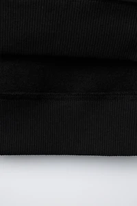 DOUBLE SLEEVE HOODIE SWEATSHIRT WITH LABEL