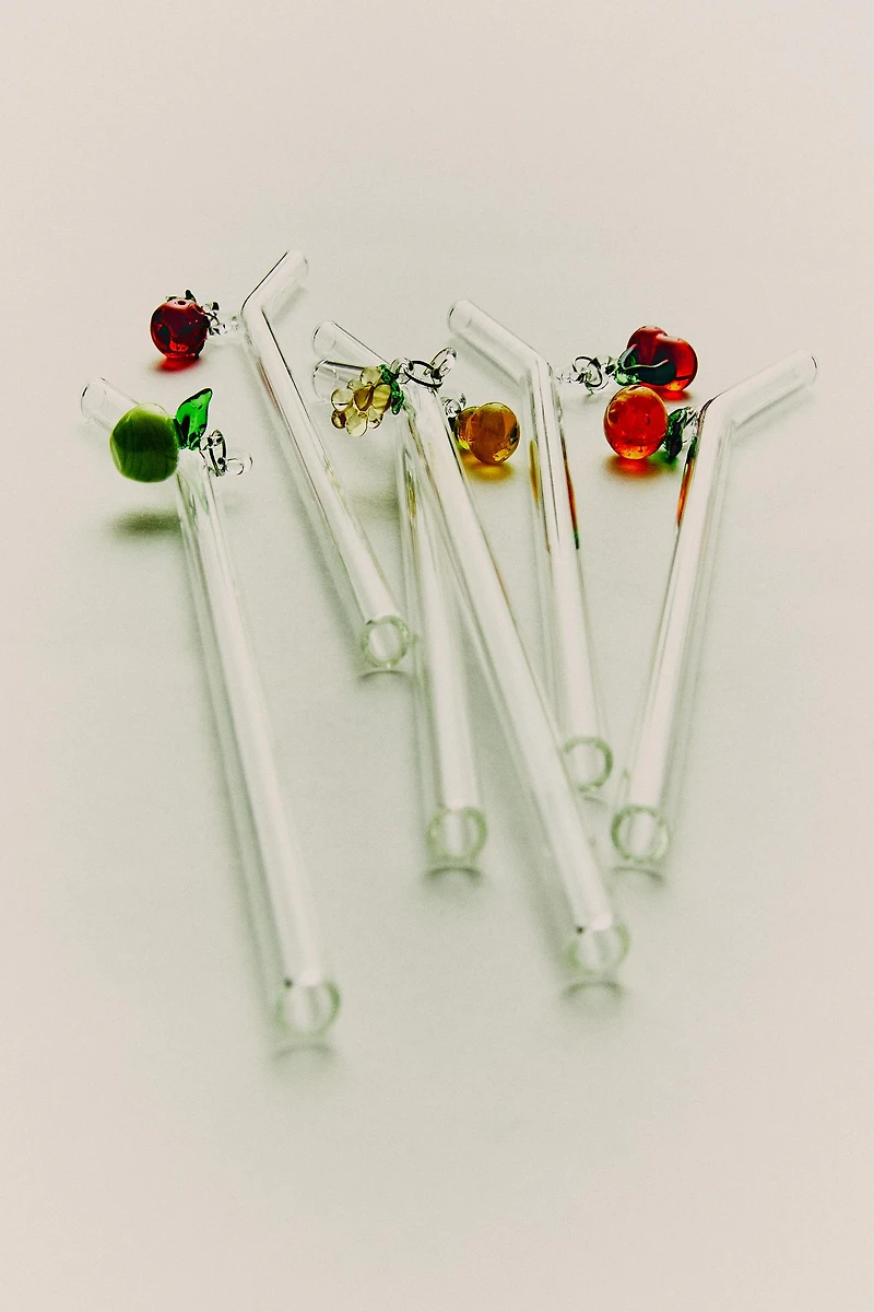 BOROSILICATE FRUIT STRAW PACK (PACK OF 6)