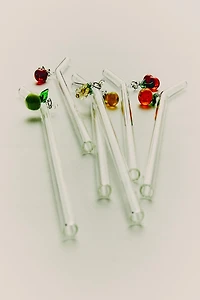 BOROSILICATE FRUIT STRAW PACK (PACK OF 6)