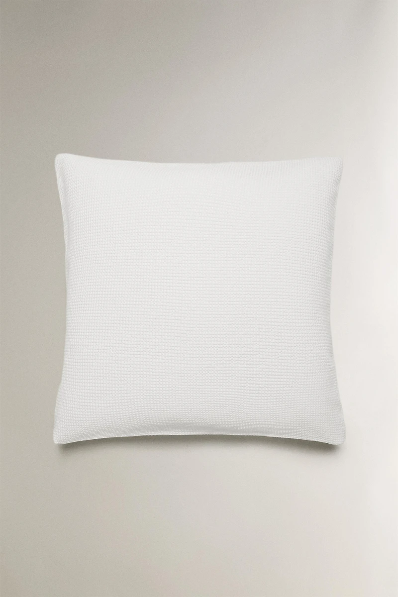 TAIE D’OREILLER COTON MINI-GAUFRÉ