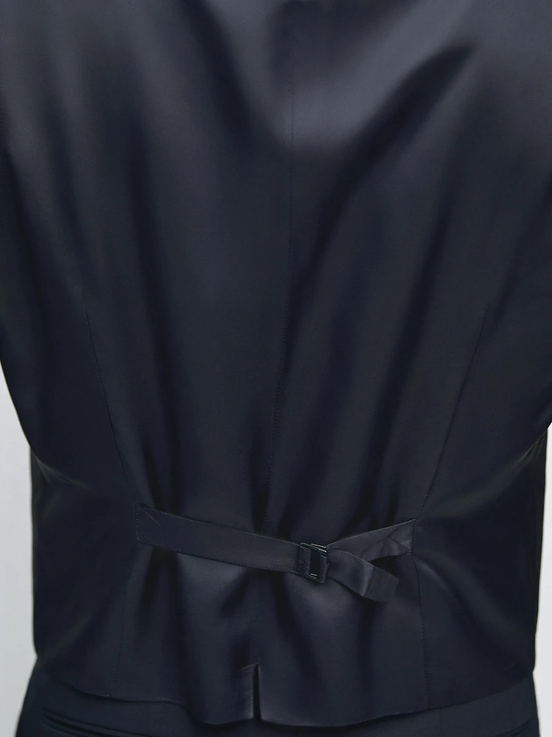 Cool wool blend suit waistcoat