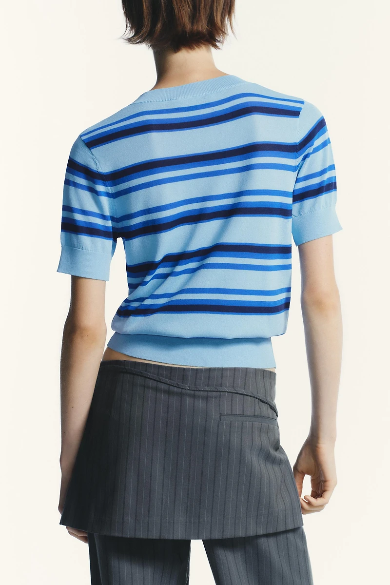 STRIPED KNIT TOP