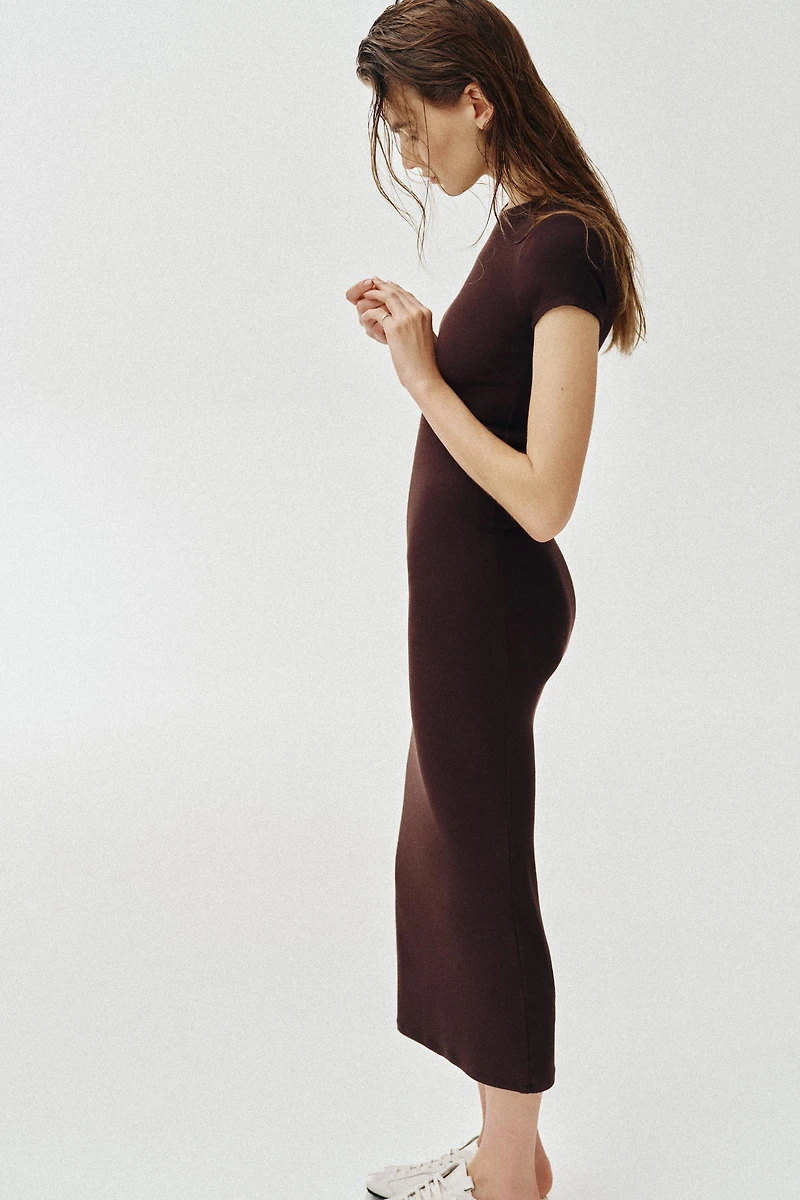 LONG SHORT SLEEVE DRESS