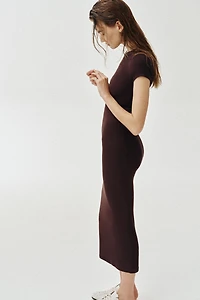 LONG SHORT SLEEVE DRESS