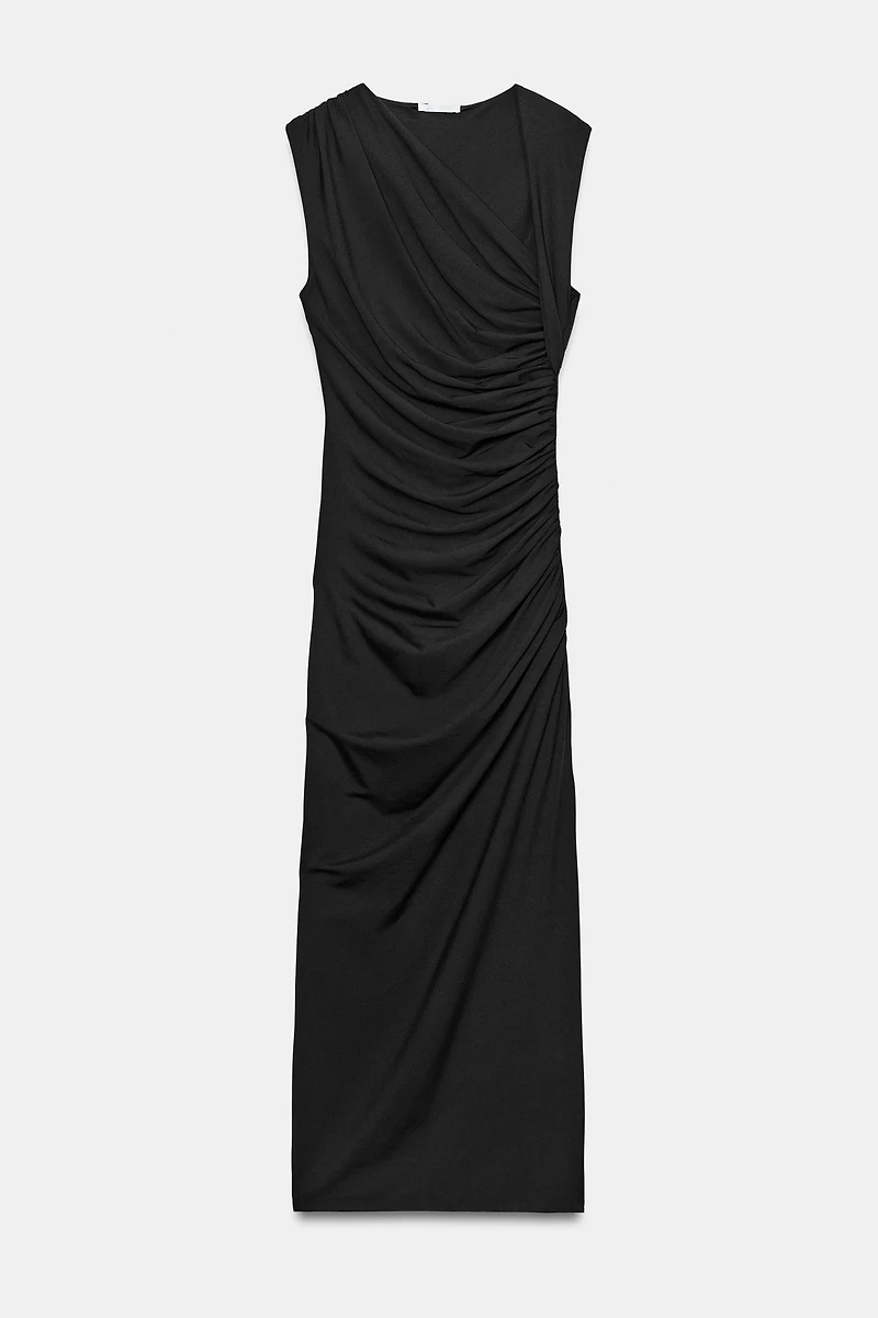 DRAPED MIDI DRESS