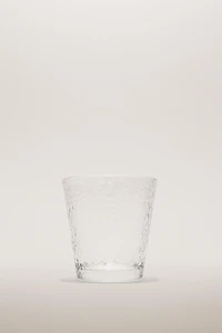 GOBELET VERRE RELIEF NID D'ABEILLE