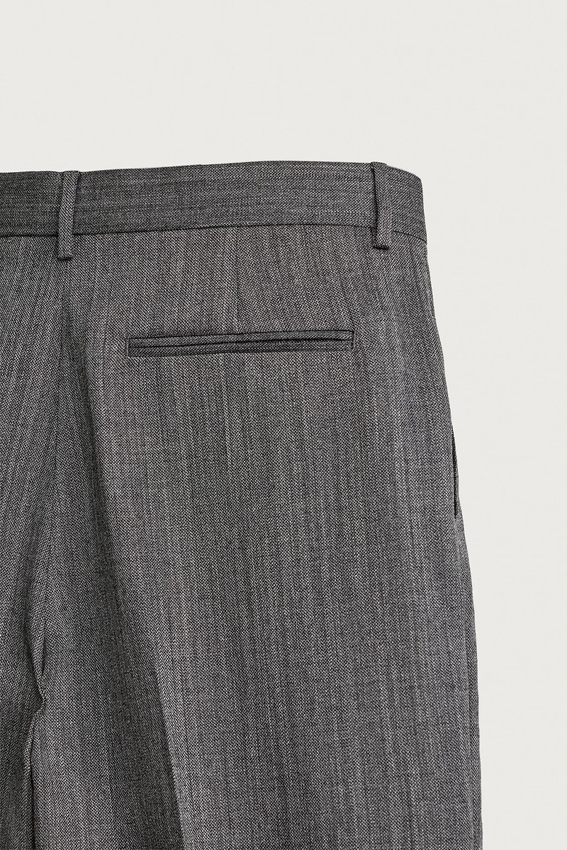100% WOOL RELAXED FIT SUIT PANTS