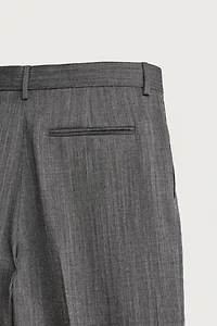 100% WOOL RELAXED FIT SUIT PANTS