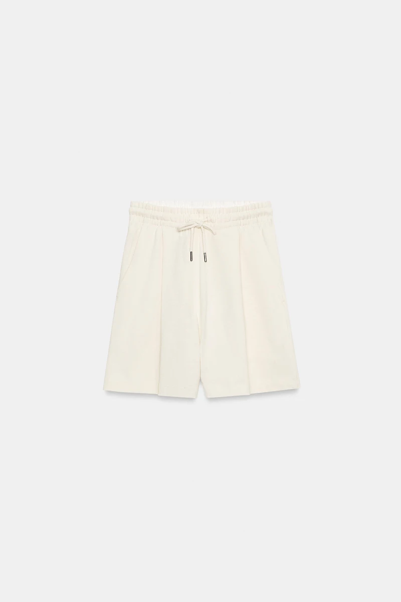 HEAVY COTTON PLEATED SHORTS