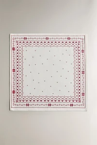 LOT DE SERVIETTES DE TABLE EN COTON IMPRIMÉ NOËL (LOT DE 2)