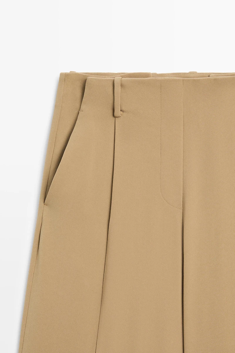 Flowing wide-leg darted pants - STUDIO