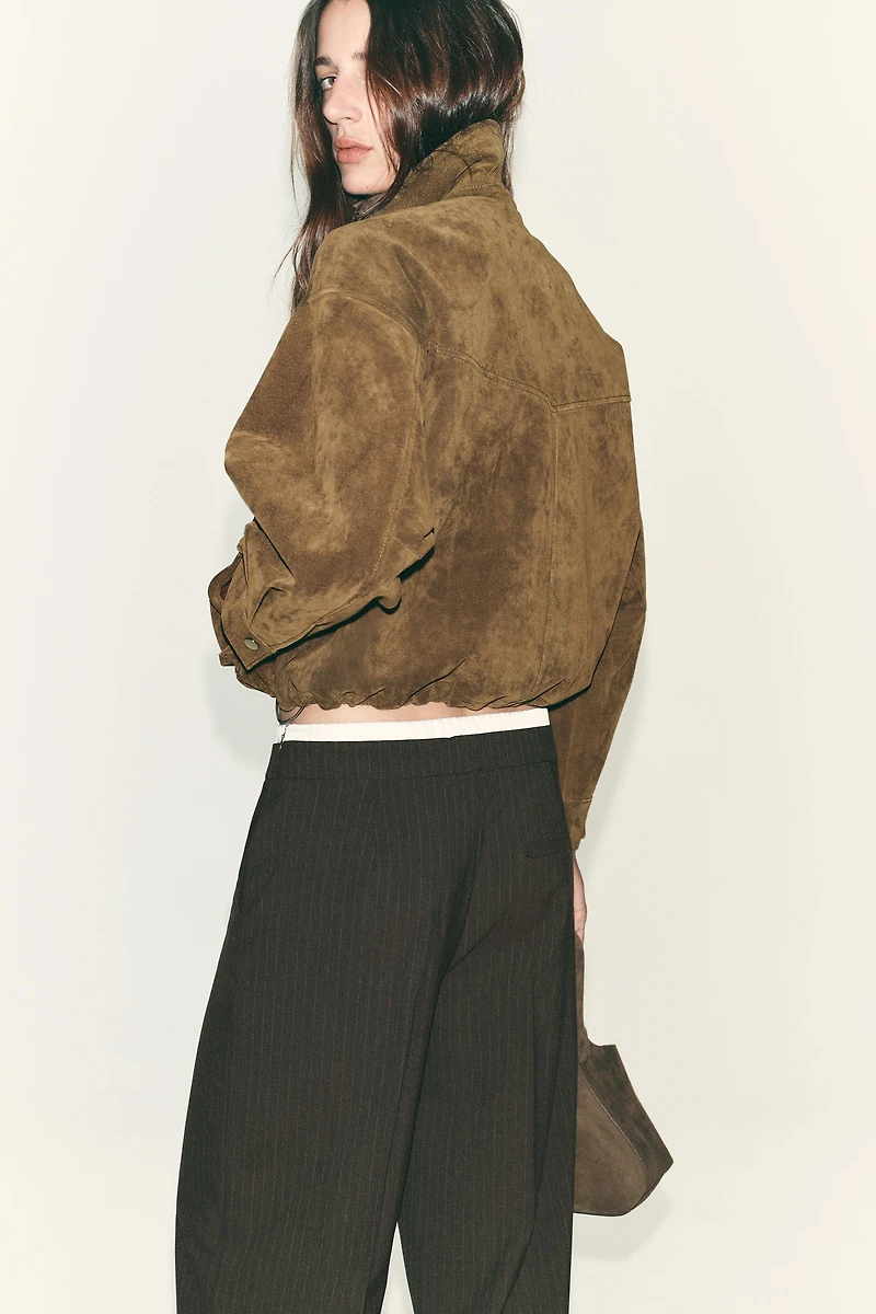 DOUBLE WAIST STRAIGHT LEG PANTS