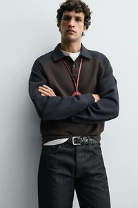 POLO COLOR BLOCK MANCHES RAGLAN