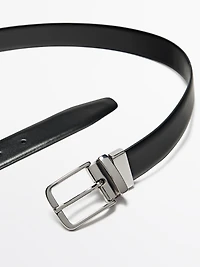 Reversible nappa leather belt