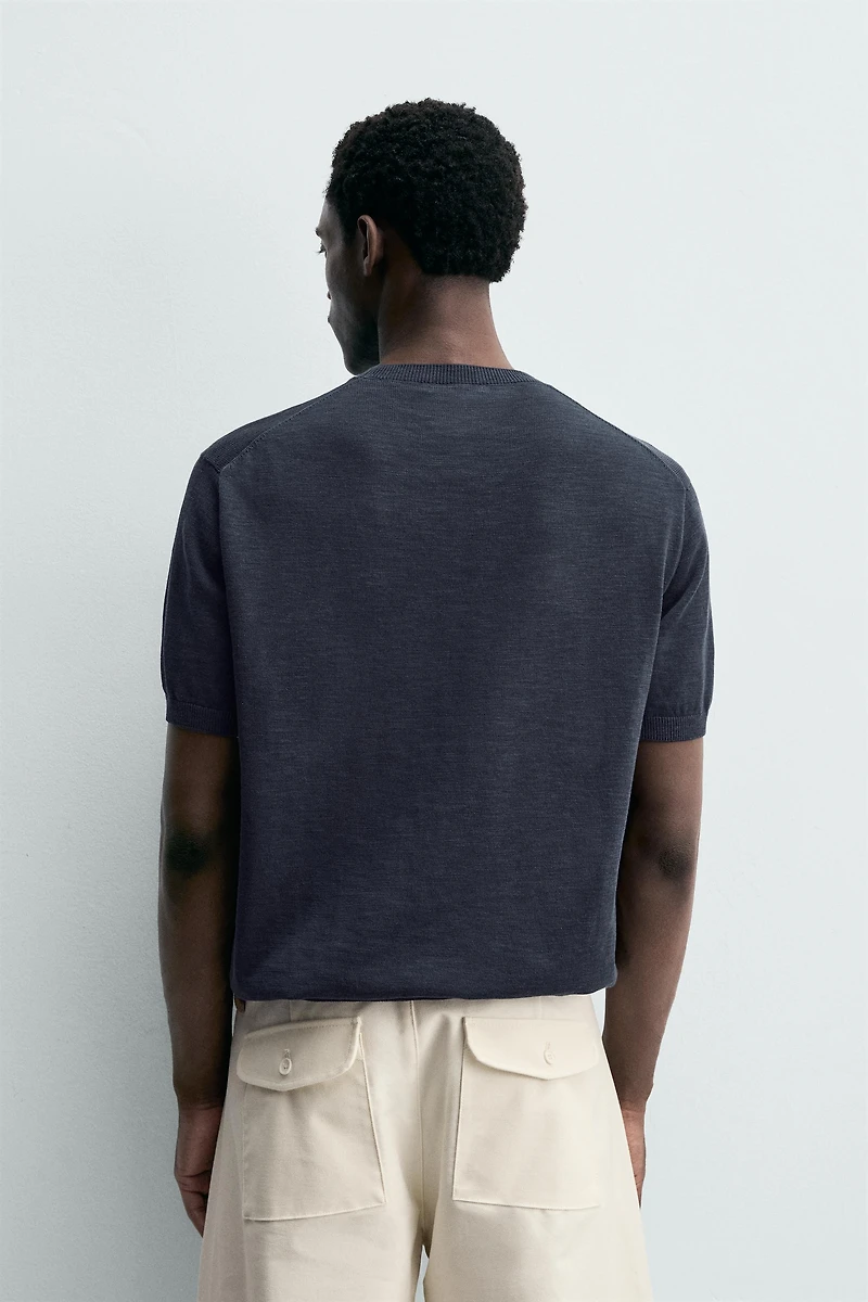 T-SHIRT EN MAILLE REGULAR FIT