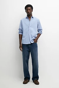100% cotton poplin regular fit shirt