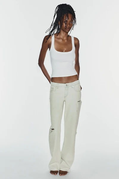 JEAN TRF WIDE LEG TAILLE BASSE