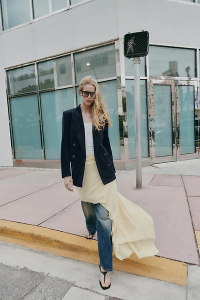CORDUROY BLAZER WITH SHOULDER PADS