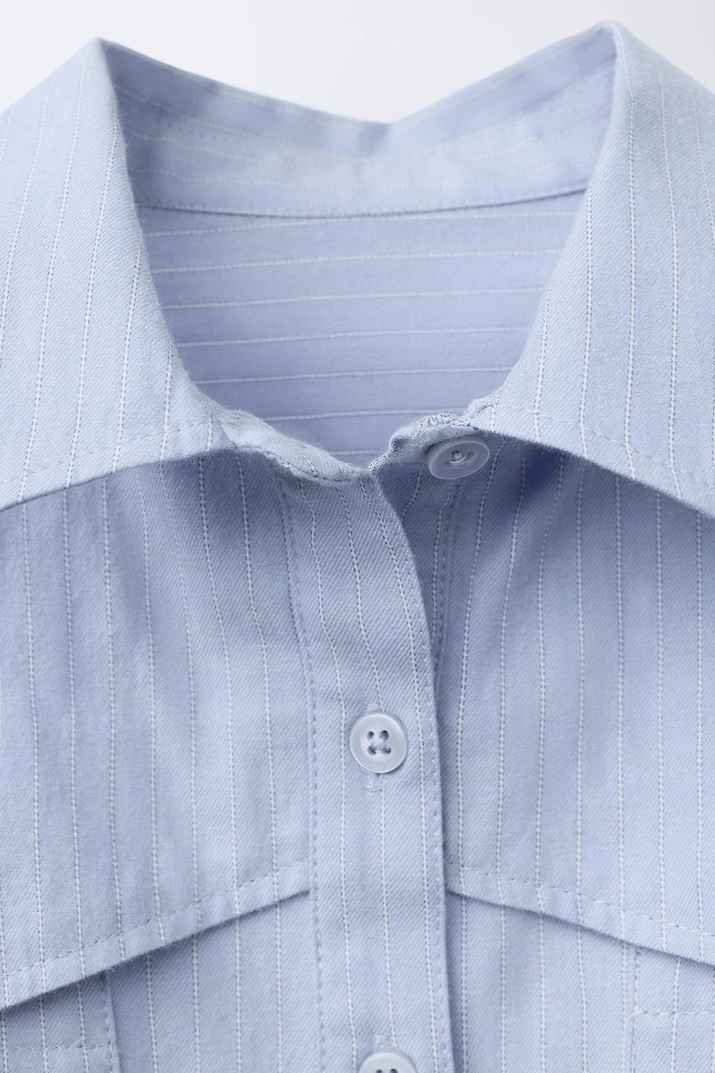 STRIPED CROPPED SHIRT