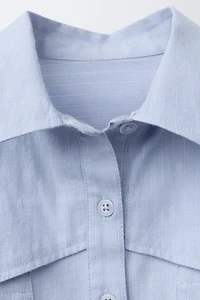 STRIPED CROPPED SHIRT