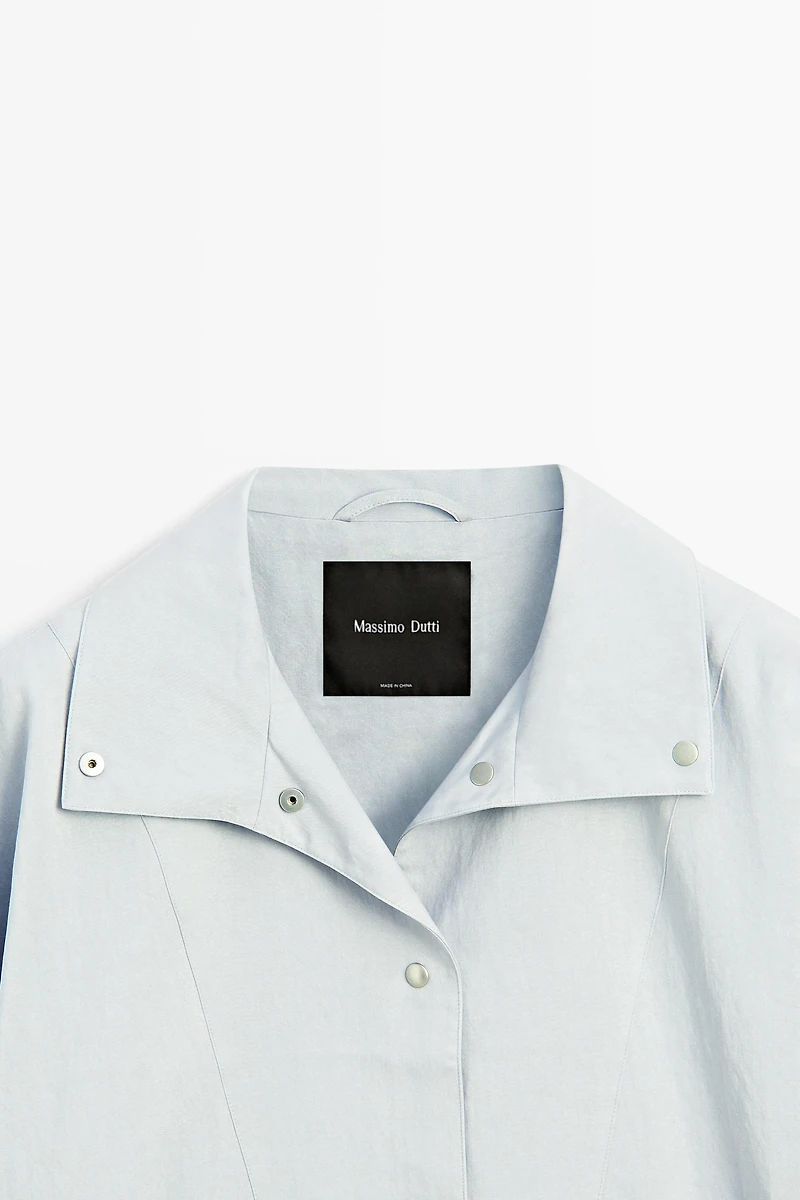 High collar bomber jacket with pocket details