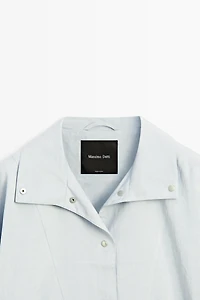 High collar bomber jacket with pocket details