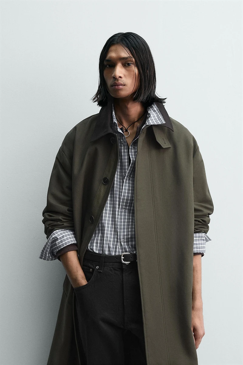 TRENCH COL CONTRASTE