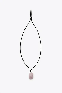 COLLIER LACET CUIR PIERRE
