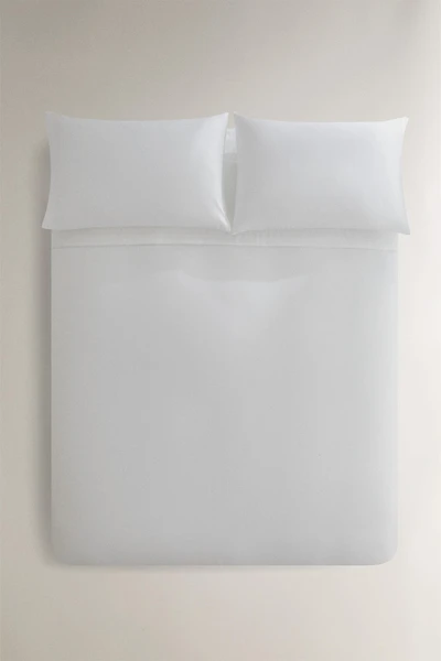 SATEEN COTTON DUVET COVER WITH PLEATED EDGE (1000 THREAD COUNT)