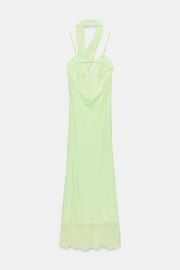 LONG GEORGETTE SCARF STRAP DRESS