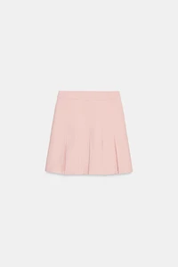 MINI BOX PLEAT KNIT SKIRT