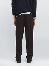 Cool wool textured trousers