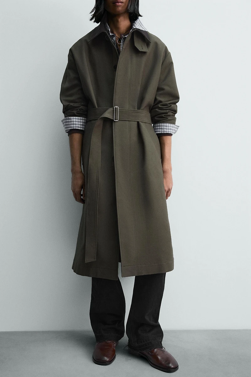 TRENCH COL CONTRASTE