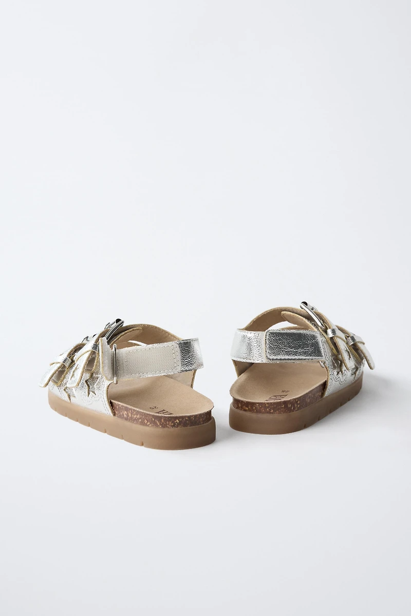 METALLIC STAR SANDALS