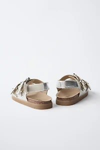 METALLIC STAR SANDALS