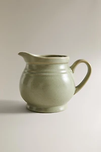 LOW STONEWARE PITCHER