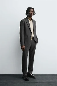 TEXTURED SUIT PANTS