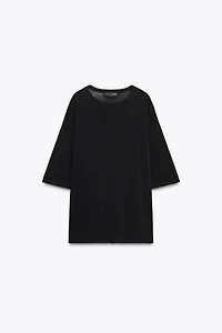 TOP OVERSIZE EN MAILLE LISSE