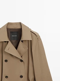 100% cotton trench coat