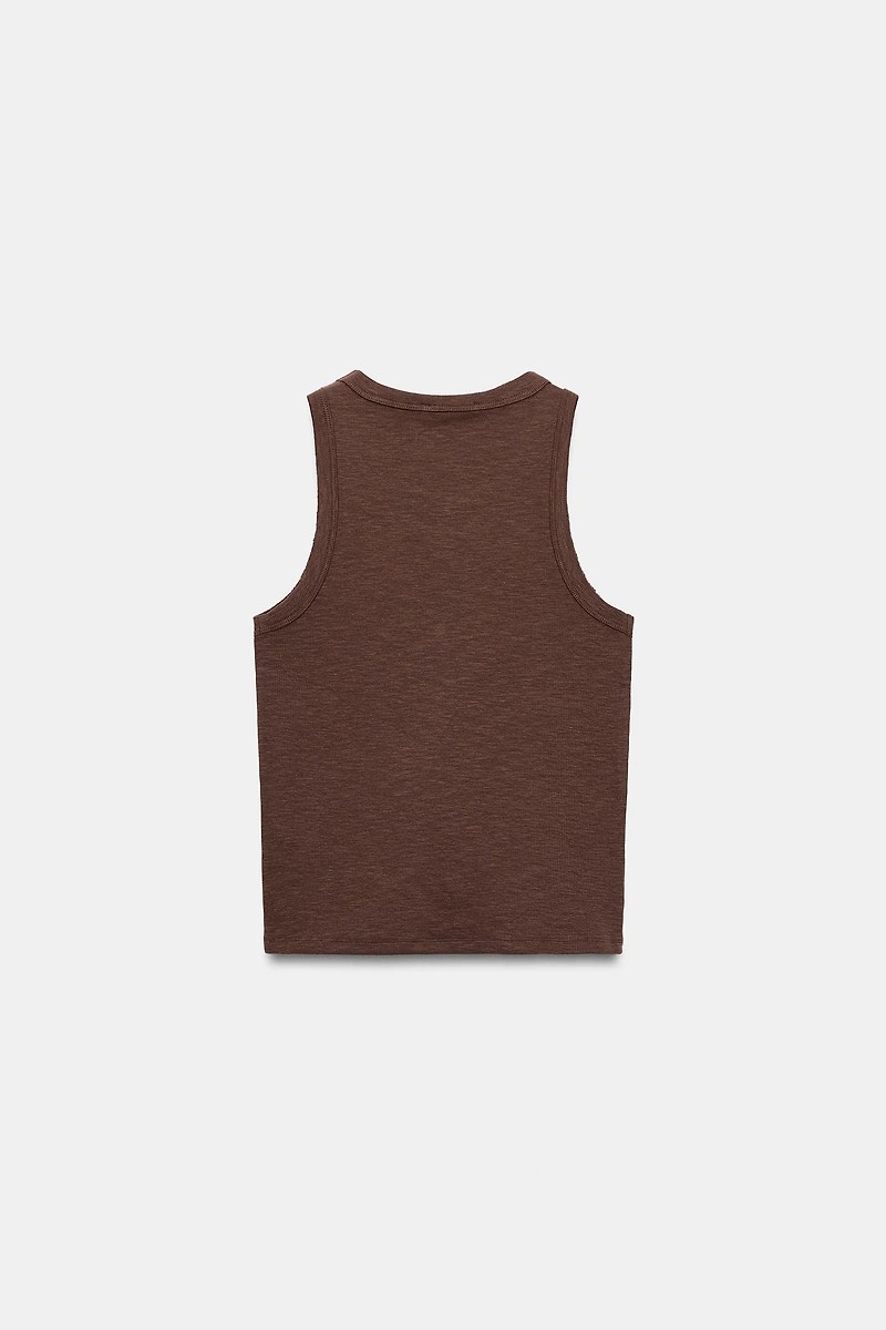 RIB SLEEVELESS TOP