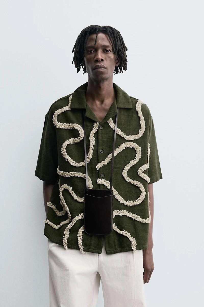 CHEMISE BRODERIES EN RELIEF