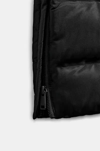 HOODIE BELTED WATER REPELLENT WINDPROOF DOWN COAT