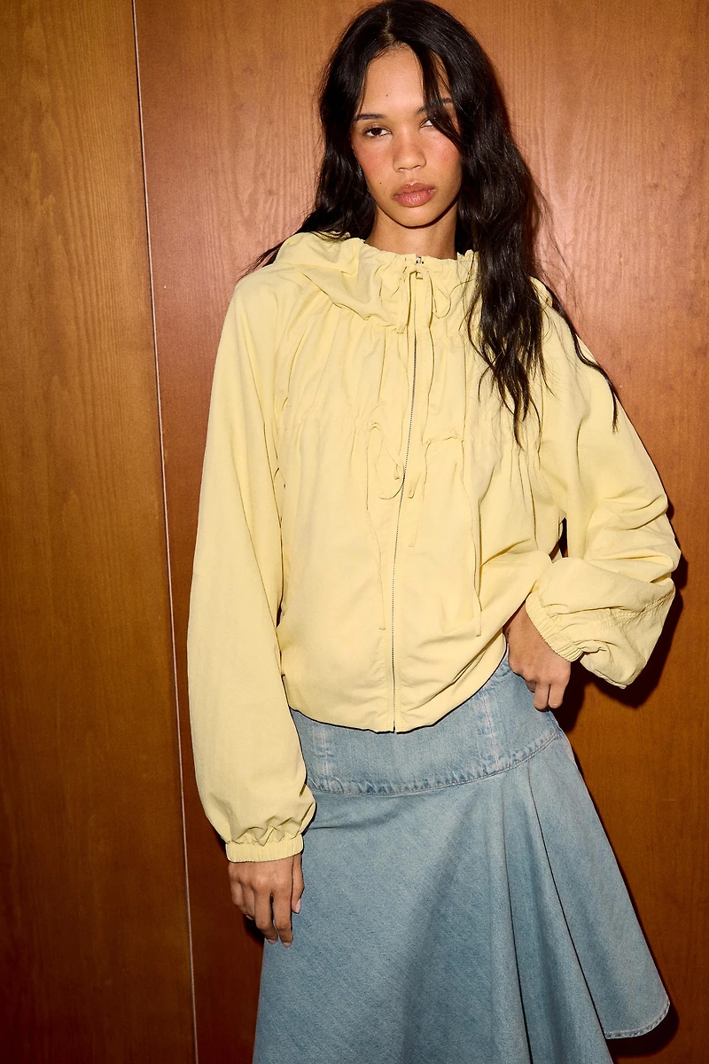 NYLON JACKET WITH TIES