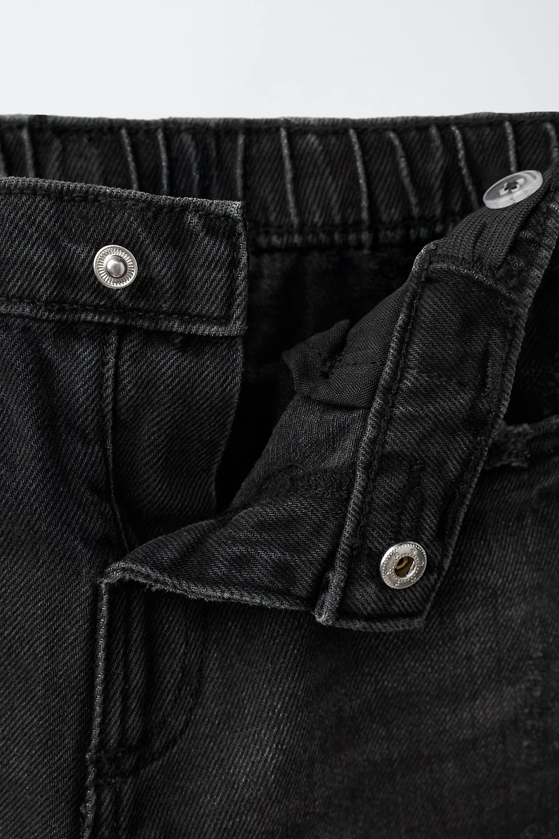 RIPPED LOW STRAIGHT JEANS