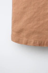 100% LINEN SLEEVELESS SHIRT