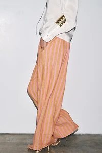 PANTALON MÉLANGE LIN RAYURES ZW COLLECTION