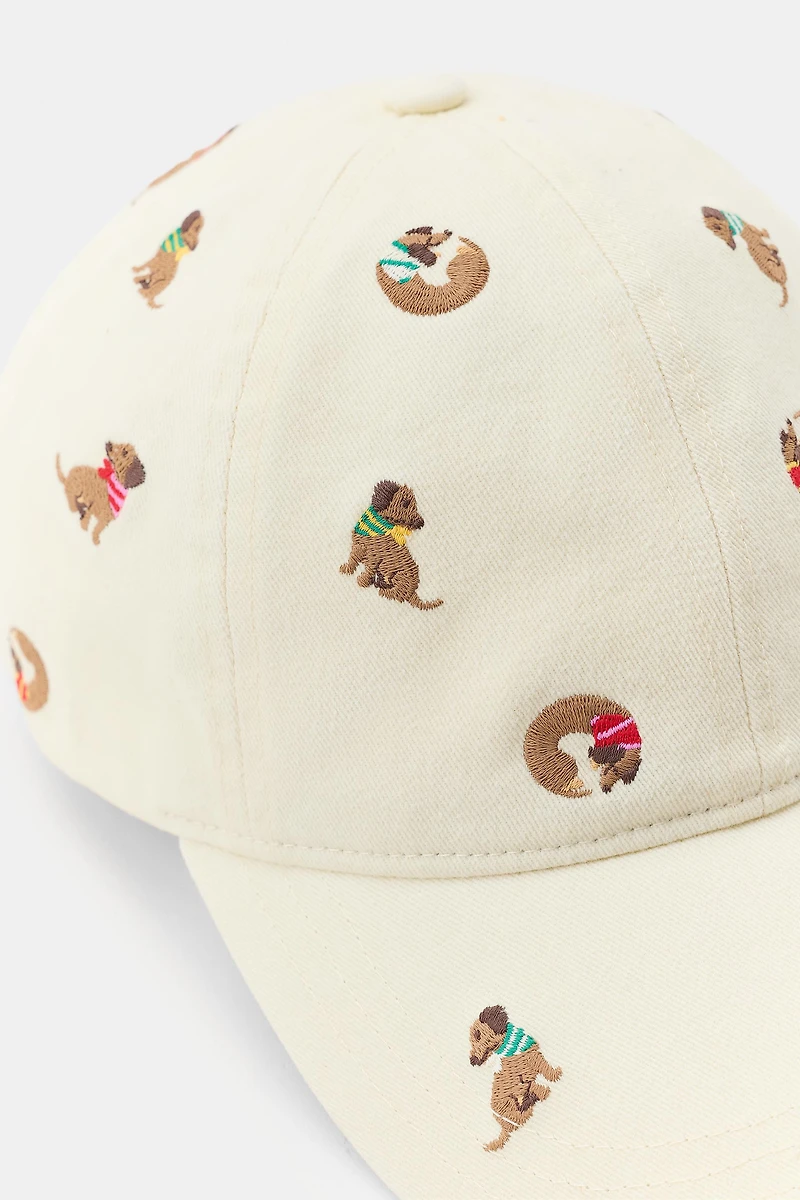DOG EMBROIDERY TWILL CAP